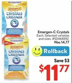 Walmart Emergen-C Crystals offer