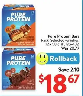 Walmart Pure Protein Bars offer