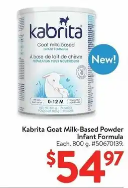 Walmart Kabrita Goat Milk-Based Powder Infant Formula offer