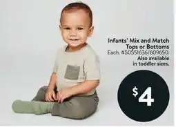 Walmart George Infants' Mix and Match Tops or Bottoms offer