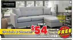 Surplus Furniture Lagoon Ash 2PC Sofa & Ottoman offer