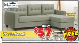 Surplus Furniture Light Taupe 2-Piece Sectional offer