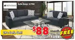 Surplus Furniture Cameron Smoke Sofa & Loveseat Set offer