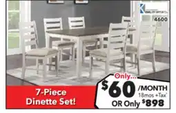 Surplus Furniture Melbourne 7-Piece Dinette Set offer