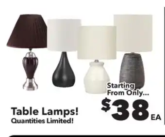 Surplus Furniture Table Lamps offer