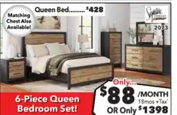 Surplus Furniture Vertani Black & Honey 6-Piece Queen Bedroom offer