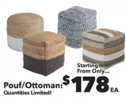 Surplus Furniture Pouf/Ottoman offer