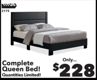 Surplus Furniture Black Queen Complete Bed offer