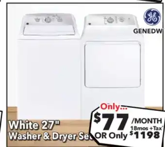 Surplus Furniture General Electric Washer Dryer Set offer