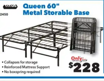 Surplus Furniture QUEEN 60 Metal Storable Base offer