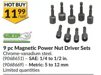 Princess Auto 9 pc Magnetic Power Nut Driver Sets offer