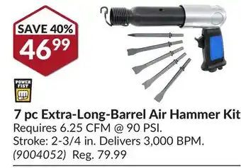 Princess Auto 7 pc Extra-Long-Barrel Air Hammer Kit offer