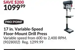 Princess Auto 17 in. Variable-Speed Floor-Mount Drill Press offer