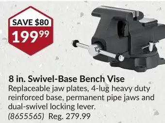 Princess Auto 8 in. Swivel-Base Bench Vise offer