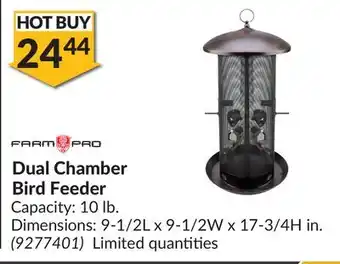 Princess Auto Dual Chamber Bird Feeder offer