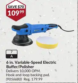 Princess Auto 6 in. Variable-Speed Electric Buffer/Polisher offer