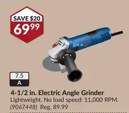 Princess Auto 4-1/2 in. Electric Angle Grinder offer