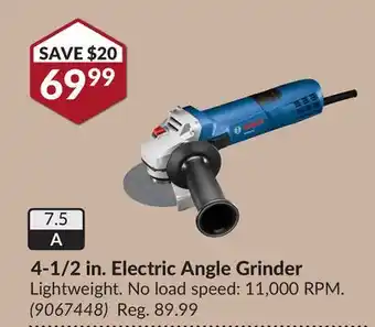 Princess Auto 4-1/2 in. Electric Angle Grinder offer