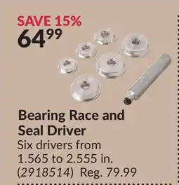 Princess Auto Bearing Race and Seal Driver offer