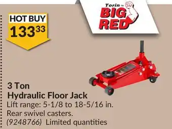 Princess Auto 3 Ton Hydraulic Floor Jack offer