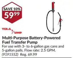 Princess Auto Multi-Purpose Battery-Powered Fuel Transfer Pump offer