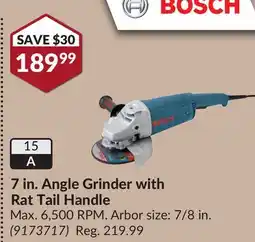 Princess Auto 7 in. Angle Grinder with Rat Tail offer