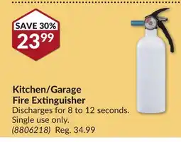 Princess Auto Kitchen/Garage Fire Extinguisher offer