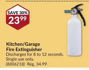 Princess Auto Kitchen/Garage Fire Extinguisher offer