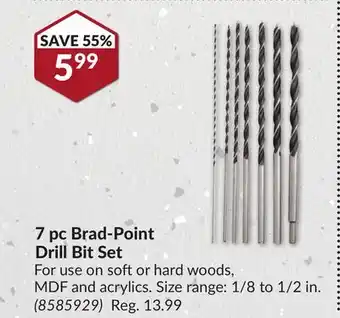 Princess Auto 7 pc Brad-Point Drill Bit Set offer