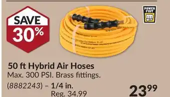 Princess Auto 50 ft Hybrid Air Hoses offer