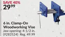 Princess Auto 6 in. Clamp-On Woodworking Vise offer