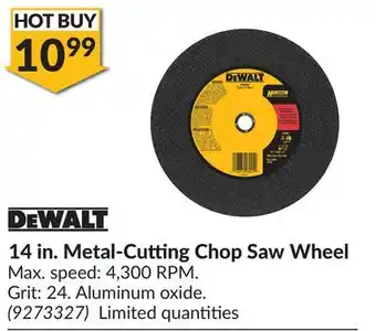 Princess Auto 14 in. Metal-Cutting Chop Saw Wheel offer