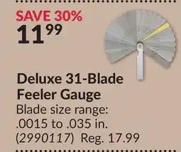 Princess Auto Deluxe 31-Blade Feeler Gauge offer