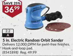 Princess Auto 5 in. Electric Random Orbit Sander offer