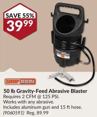 Princess Auto 50 lb Gravity-Feed Abrasive Blaster offer