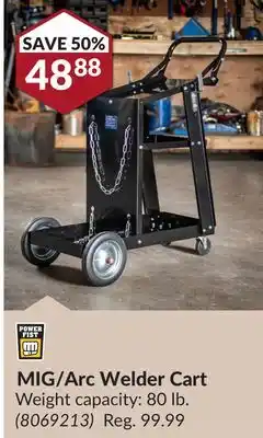 Princess Auto MIG/Arc Welder Cart offer