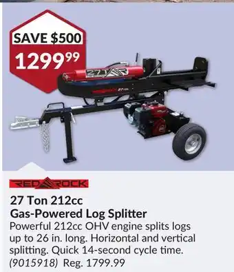 Princess Auto 27 Ton 212cc Gas-Powered Log Splitter offer