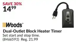 Princess Auto Dual-Outlet Block Heater Timer offer