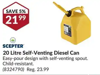 Princess Auto 20 Litre Self-Venting Diesel offer