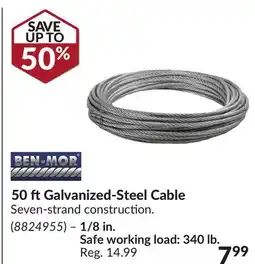 Princess Auto 50 ft Galvanized-Steel Cable offer