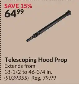 Princess Auto Telescoping Hood Prop offer