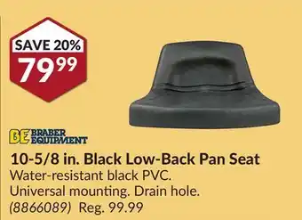 Princess Auto 10-5/8 in. Black Low-Back Pan Seat offer