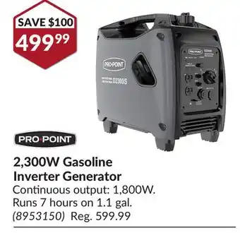 Princess Auto 2,300W Gasoline Inverter Generator offer