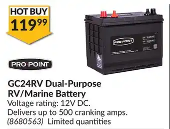 Princess Auto GC24RV Dual-Purpose RV/Marine Battery offer