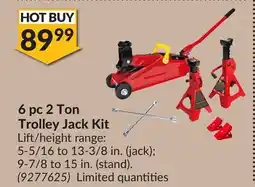 Princess Auto 6 pc 2 Ton Trolley Jack Kit offer