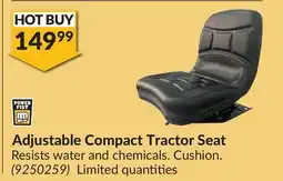 Princess Auto Adjustable Compact Tractor Seat offer