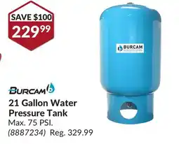 Princess Auto 21 Gallon Water Pressure Tank offer