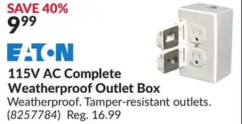 Princess Auto 115V AC Complete Weatherproof Outlet Box offer