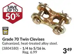 Princess Auto Grade 70 Twin Clevises offer