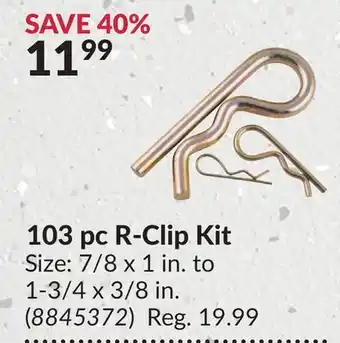 Princess Auto 103 pc R-Clip Kit offer